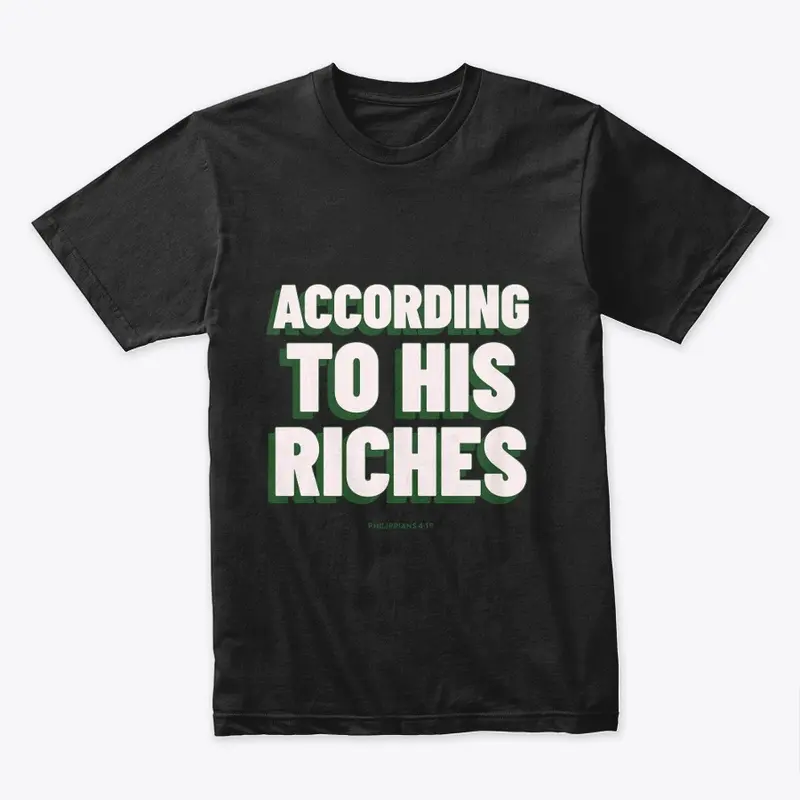 According To His Riches